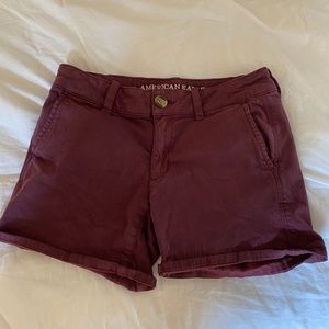 Burgandy American Eagle Shorts | Size 4